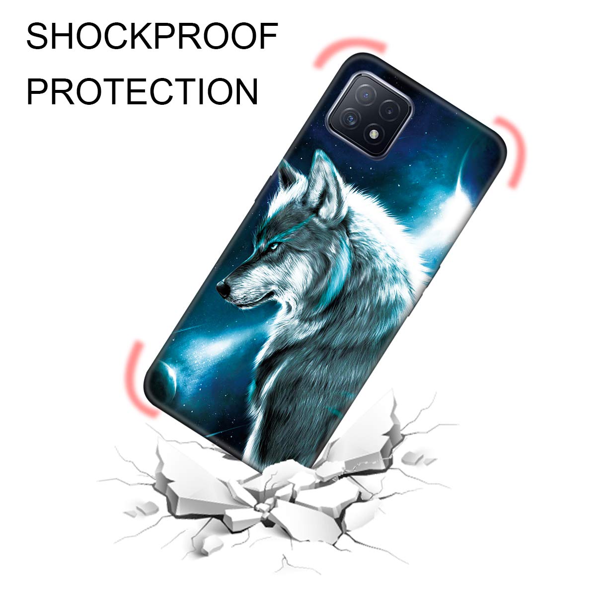 iVoler Cover in Silicone per Oppo A73 5G con Protezione Della Fotocamera, Ultra Sottile Custodia in TPU Morbida Anti-Graffio Antiurto Protettiva Case