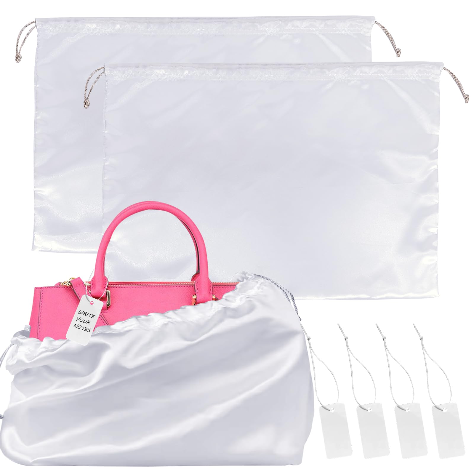 Sweetude Lot De 200 Sacs De Rangement Anti-poussière Avec Cordon De Serrage En Tissu Non Tissé Pour Sac à Main Et Bottes - Sac à Main Respirant - 30 X 40 Cm