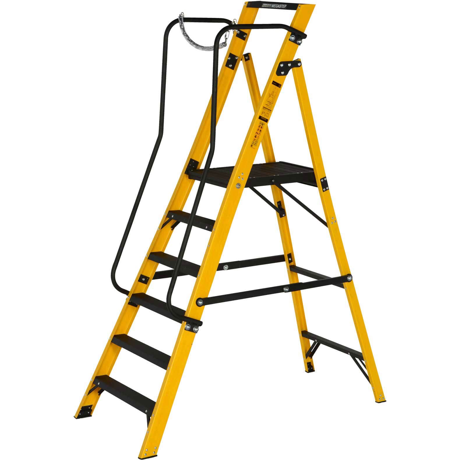 Youngman Fibreglass Meagstep Ladder 6 Tread Platform