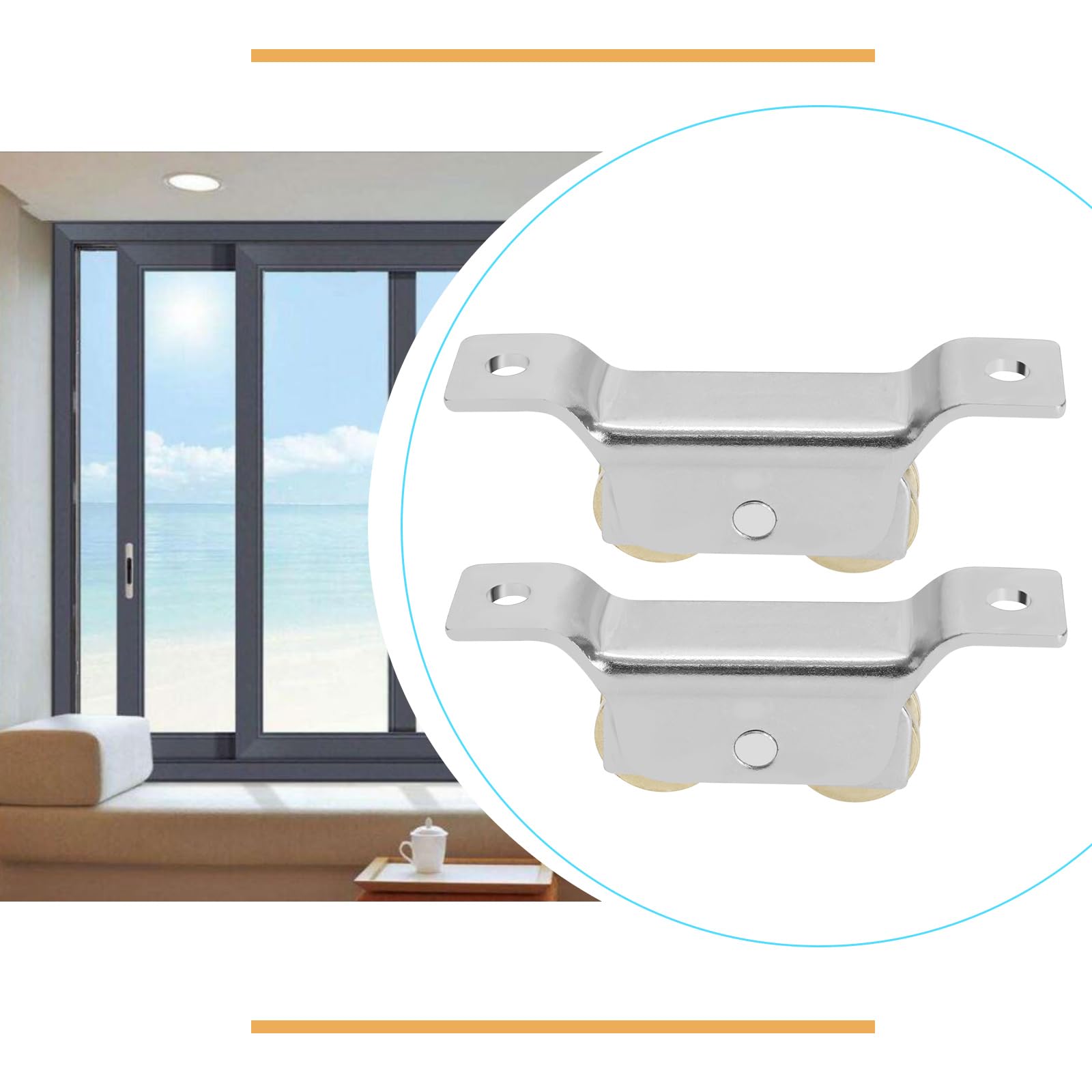 6PCS Rodillos Dobles Puerta Corredera Ventana Rueda Puerta Ventana Rueda Doble Rodamiento Rueda Para Puertas Correderas Rodamientos Para Ventanas Correderas Rodamientos Para Pared De Ducha