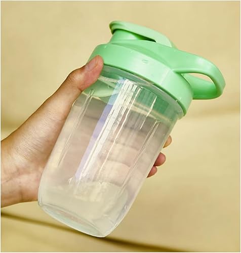 CHNLML Botella mezcladora de proteínas de 13.5 fl oz  16 onzas con bola agitadora para batido de proteínas, botella agitadora con bola mezcladora, a