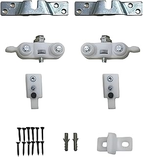 Kit pour porte coulissante sans rail - Comprend 2 chariots coulissants, 2 but&eacute;es sup&eacute;rieures, 2 supports de fixation sur panneau. Disponible en 2 charges : 40 kg et 80 kg (capacit&eacute; de charge 80 kg)