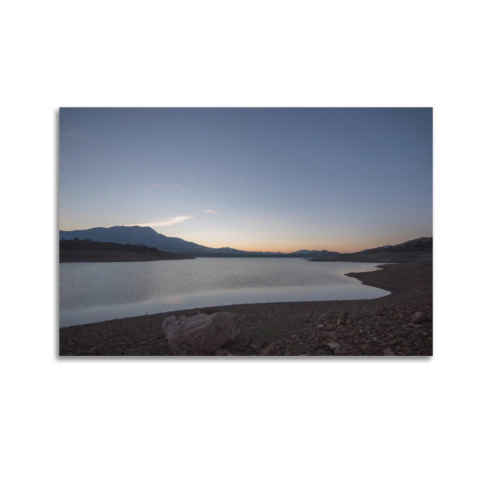 CXHJCA Mural Nature Poster Calm Lake at Late Evening Poster Decorative Painting Canvas Wall Posters And Art Picture Print Modern Family Bedroom Decor Posters 24x36inch(60x90cm)