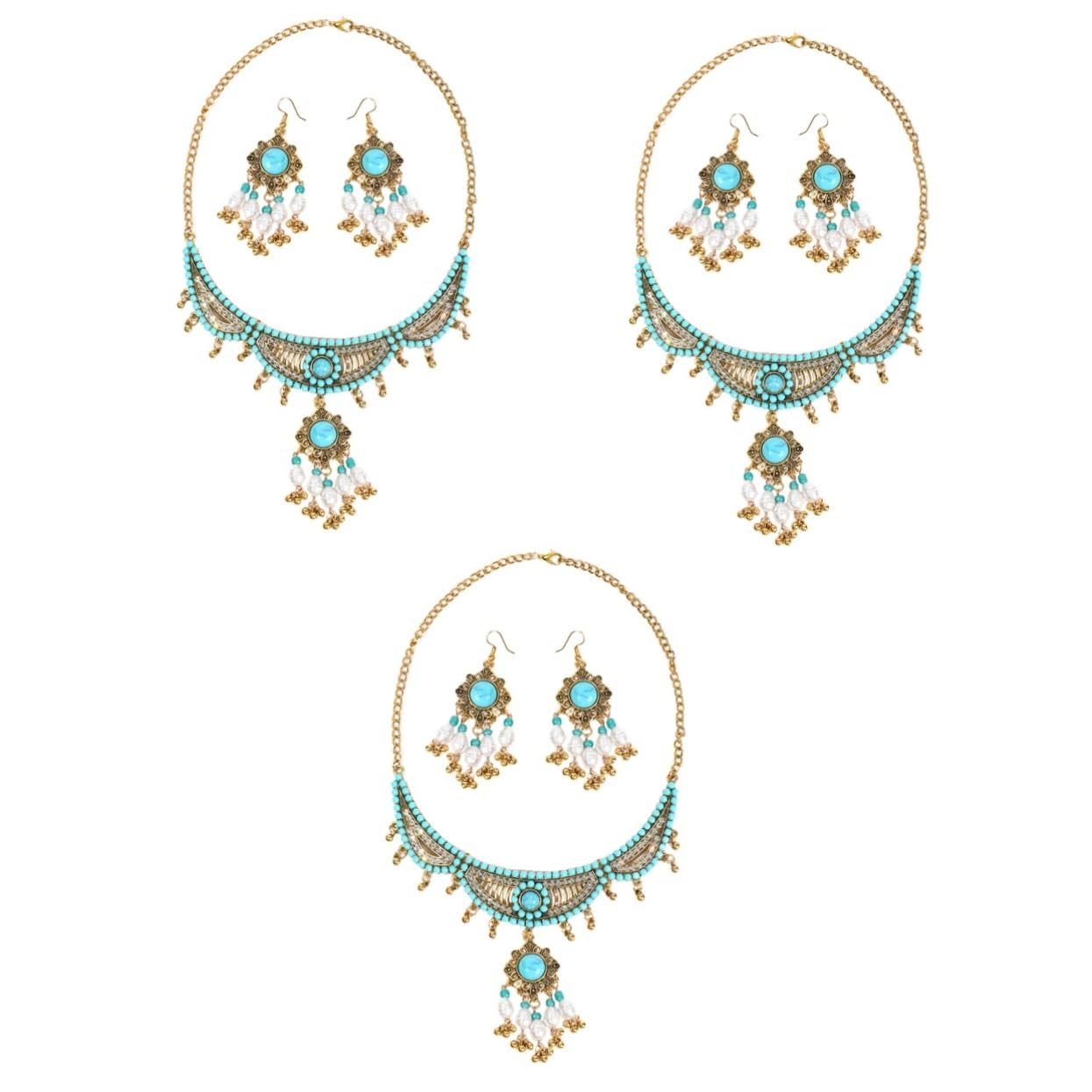 Collar y pendientes de para mujer GALPADA joyería de perlas accesorios 8