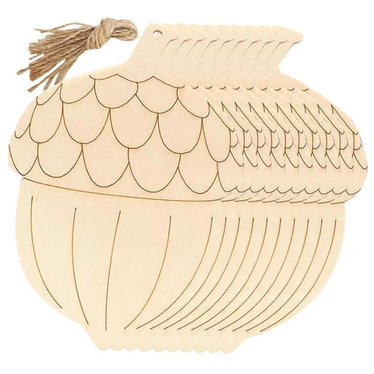 MAGICLULU 5 Sätze Holz Tannenzapfen Party Weihnachtsdekoration Anhänger 20 Stück Weihnachtsbäume Ornamente Weihnachten DIY Mini Weihnachtsbaum Ornamente Weihnachtsboxen 20 Stück * 5