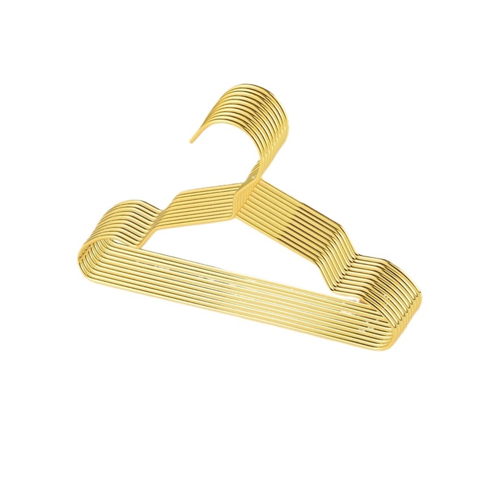 KFGISD, 10pcs 15/20/25cm Small Golden Hangers Clothing Hangers Coats Pants Drying Rack Wardrobe Hanger Adult Skirt Dress ，Hangers(20cm)