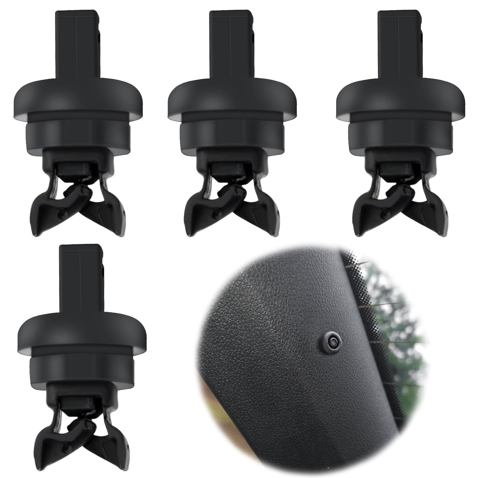 eMagTech 2 pezzi nero in plastica Trim pannello di fissaggio mensola auto vassoio posteriore cinghia fissaggio clip fermi 95129884 compatibile con Vauxhall Mokka X