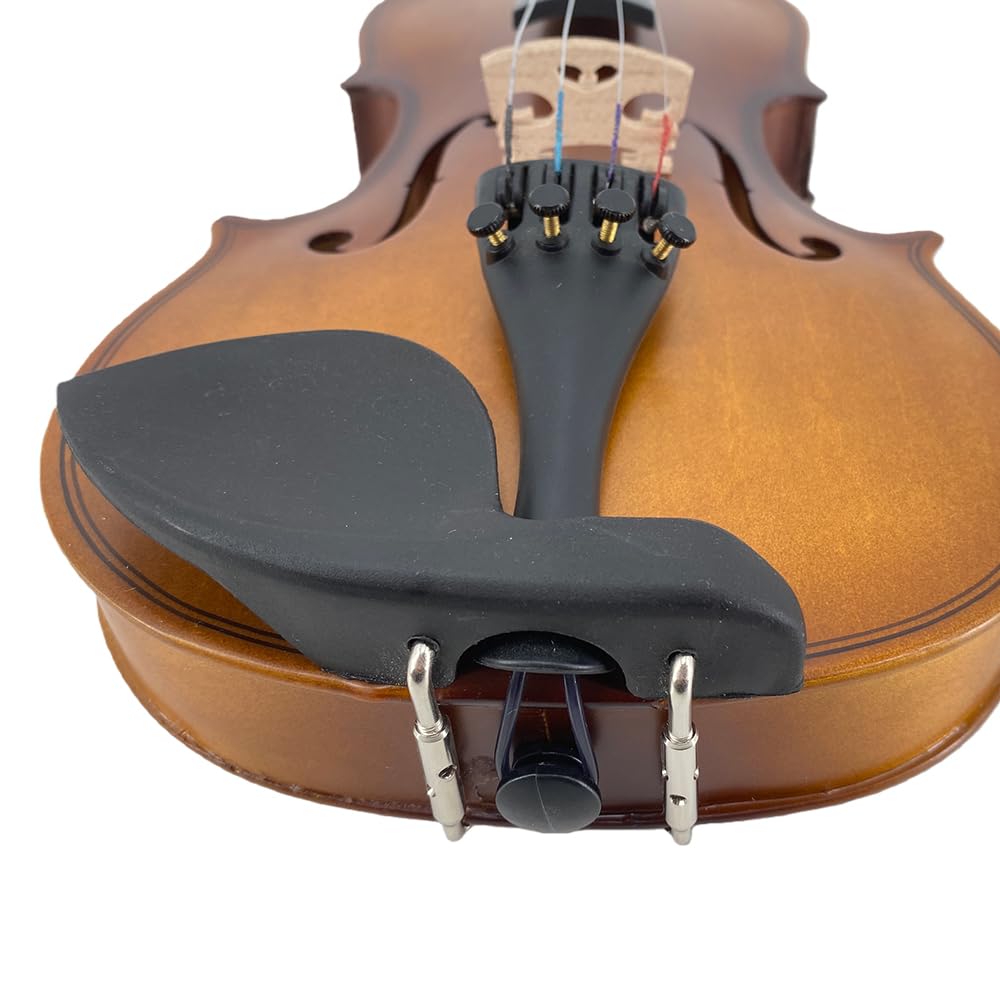 Vetimobato Set violino 4/4 fatto a mano, corpo in acero con finitura opaca, accessori in legno massello, kit completo con custodia, archetto, spalliera, corde per principianti e intermedi (1/8)
