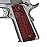 Cool Hand 1911 Full Size G10 Grips, Screws Included, Big Scoop, Ambi Safety Cut, Sunburst Texture, Red/Black