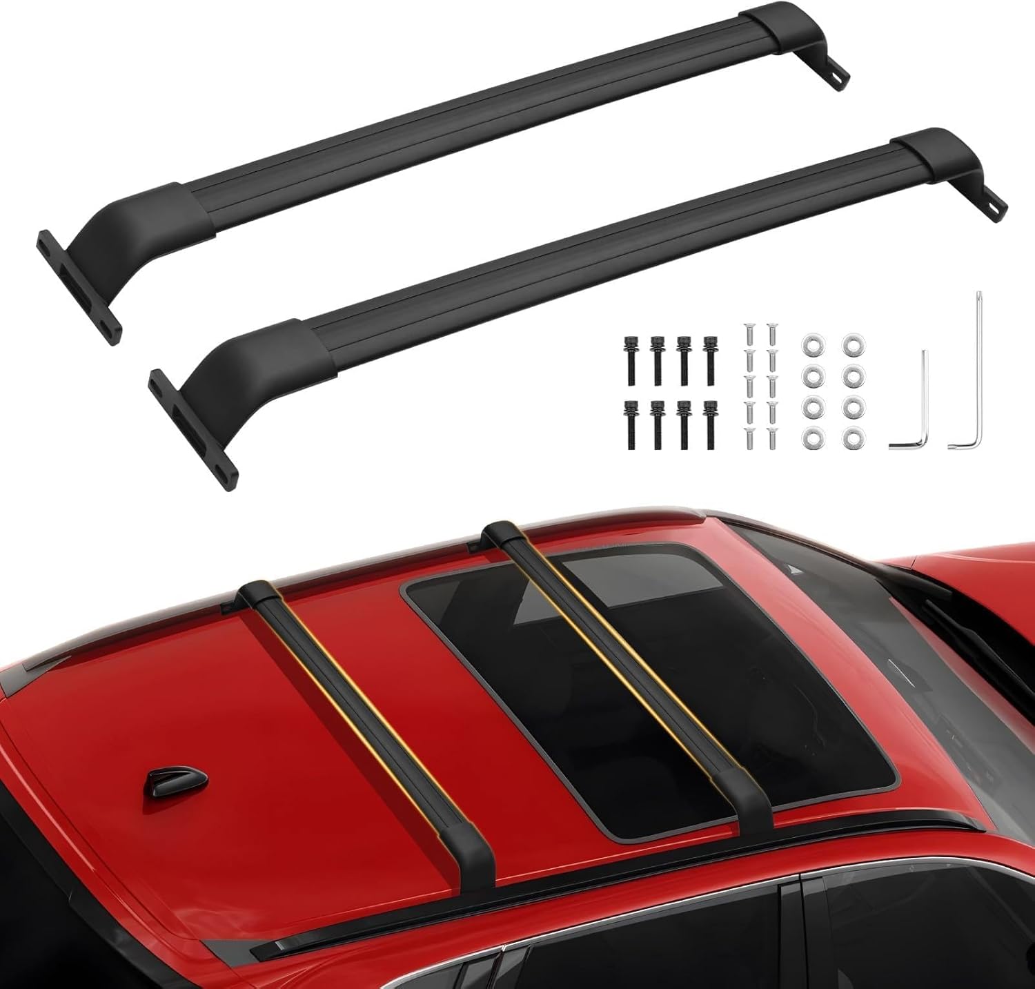 Powerty 260LBS Roof Rack Cross Bars for 2023-2026 Honda CRV & CR-V Sport Hybrid Accessories, Heavy Duty All-Metal Aluminum Crossbar for Luggage Racks Roof Rails Rooftop Carrier Bike Kayak