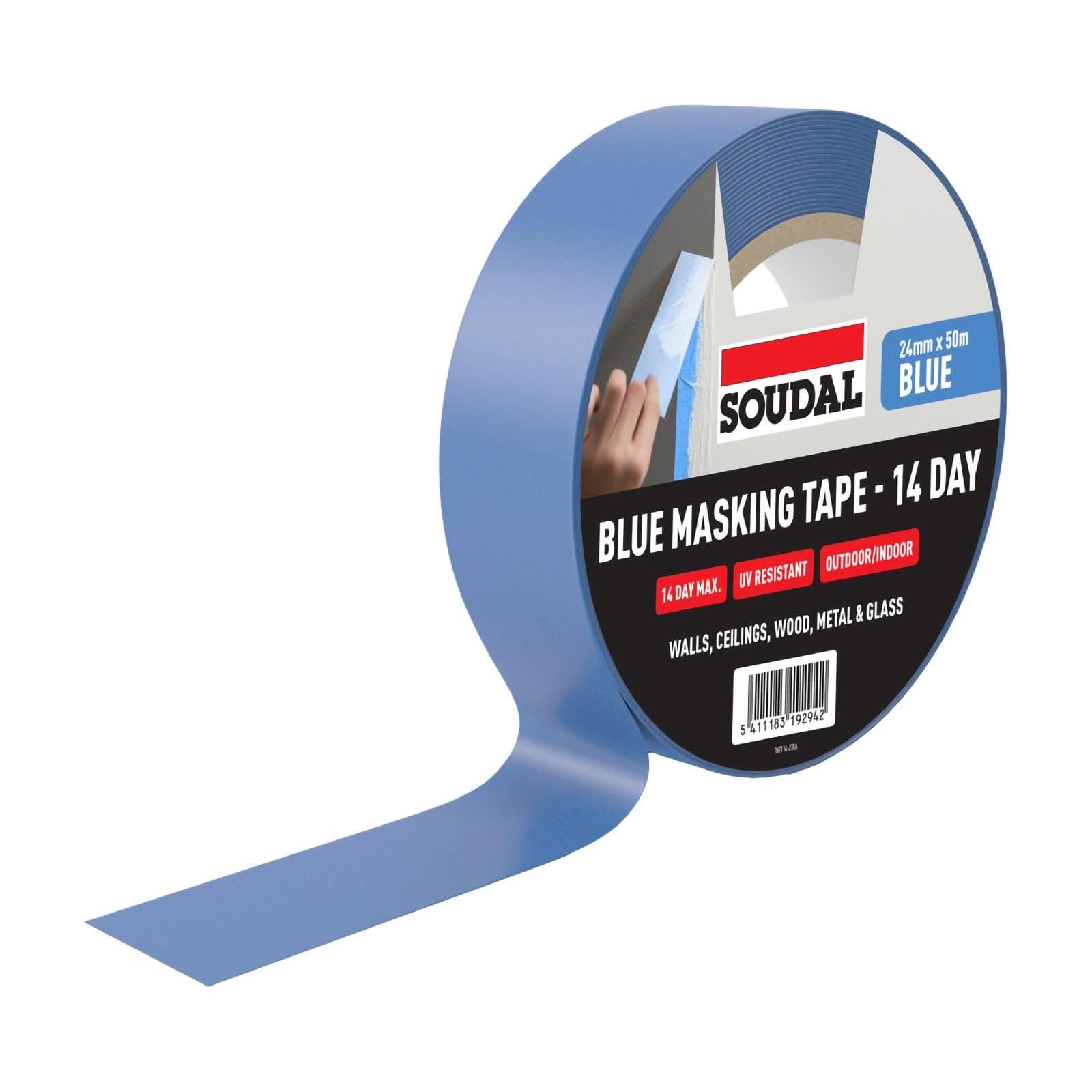 Soudal Blue 14-Day Masking Tape (3 Pack) - 24mm