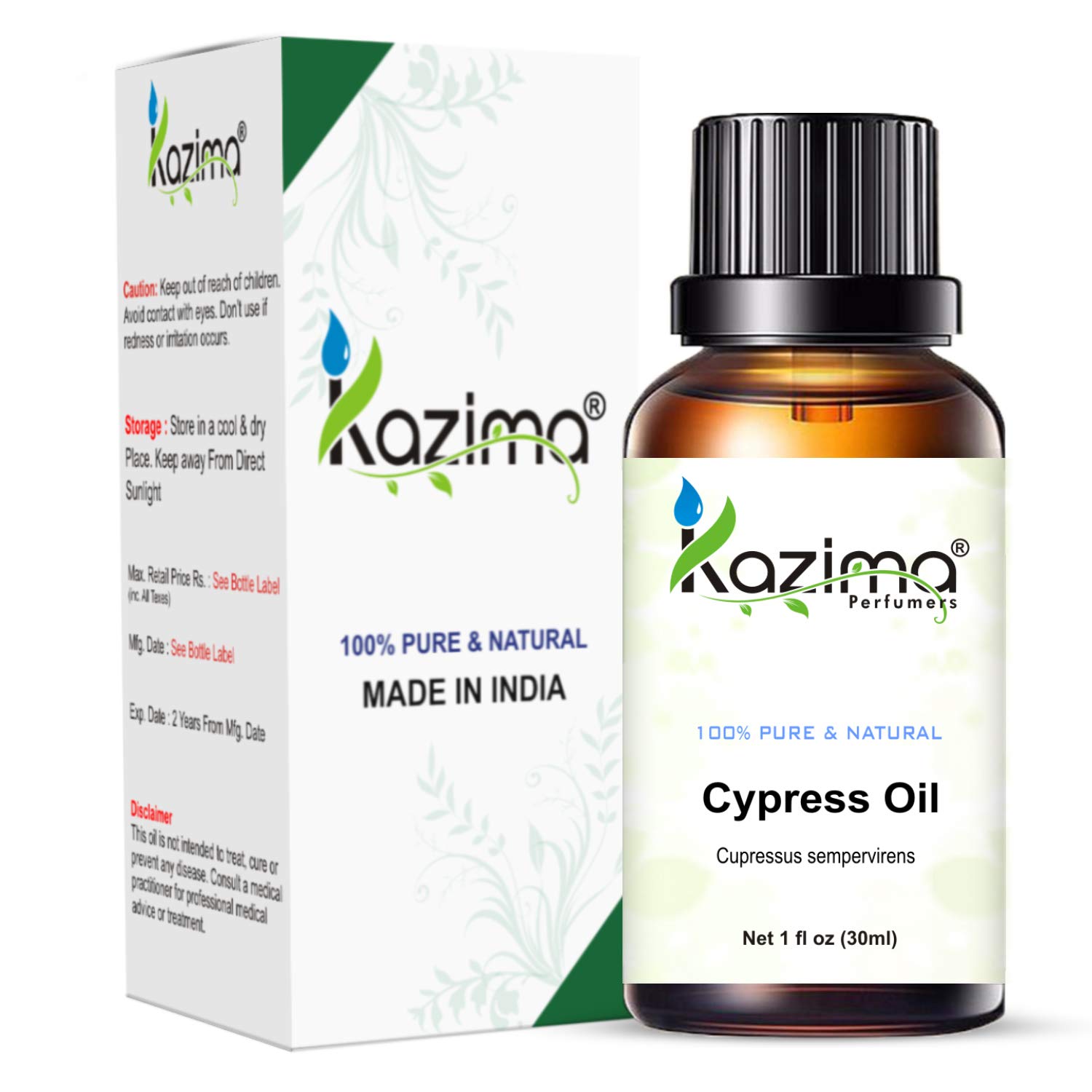 KAZIMA Cypress Essential Oil - 100% Pure Natural & Undiluted For Skin care & Hair (30ml) (B01M0529WQ) Amazon Price History, Amazon Price Tracker