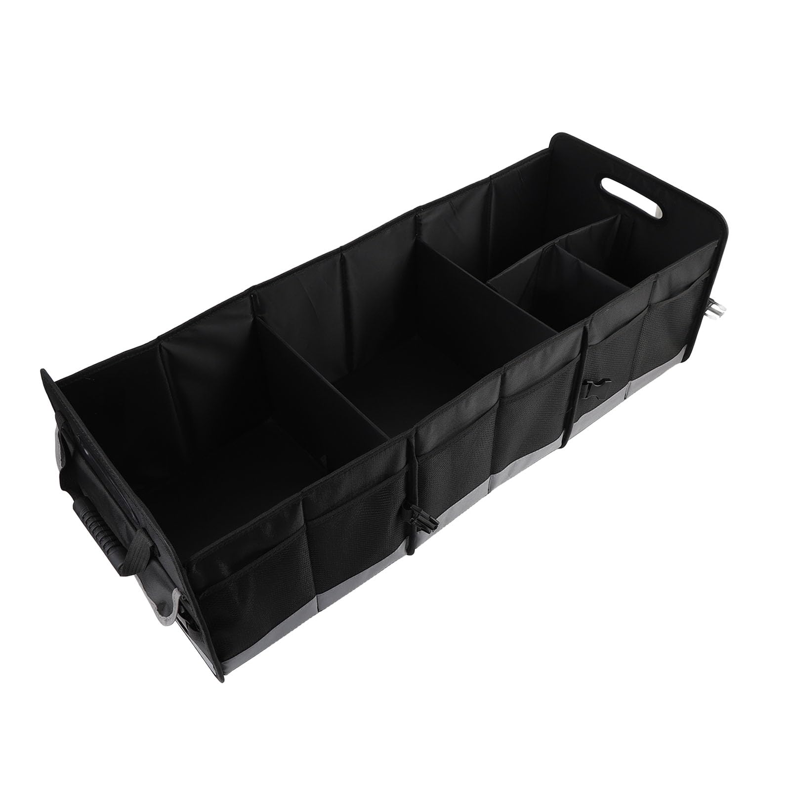 Organizzatore per Bagagliaio Scatola Portaoggetti Impermeabile da 95 Litri per Viaggi in Auto, Casa, Organizer Pieghevole con più Scomparti per Riporre il Bagagliaio Dell'auto, Tessuto