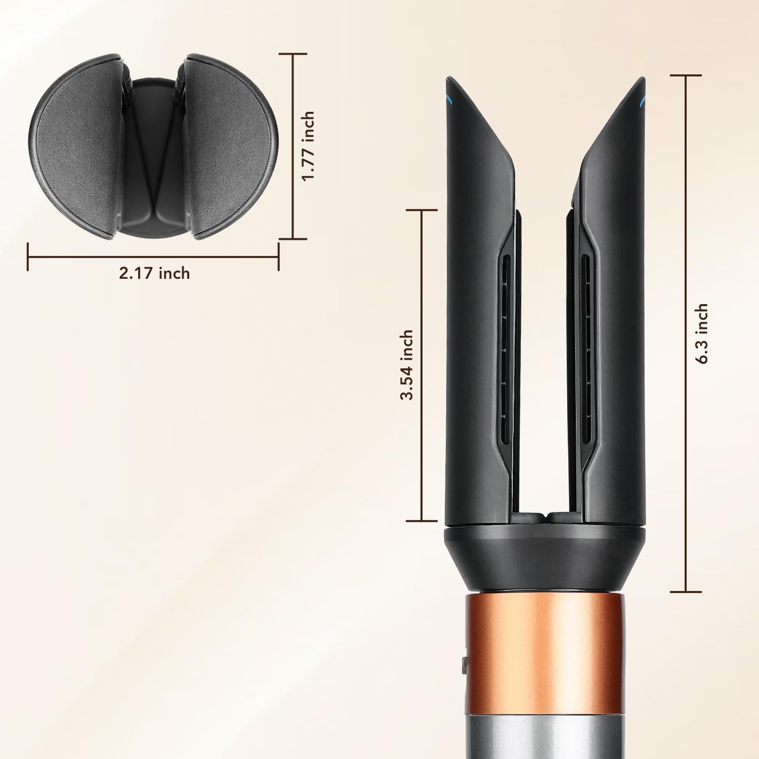 Airsmooth Attachment for Dyson Airwrap HS01 HS05 HS08, Nozzles Attachment for Smooth Hair Style with Less Damage and Breakage for Straight Smooth Sleek Shiny Hair