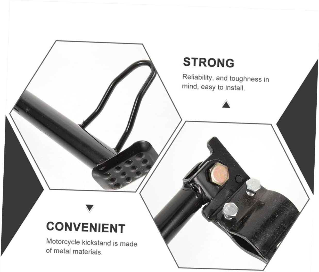 Motorcycle Kickstand Metal Side Stand Replacement for Scooter