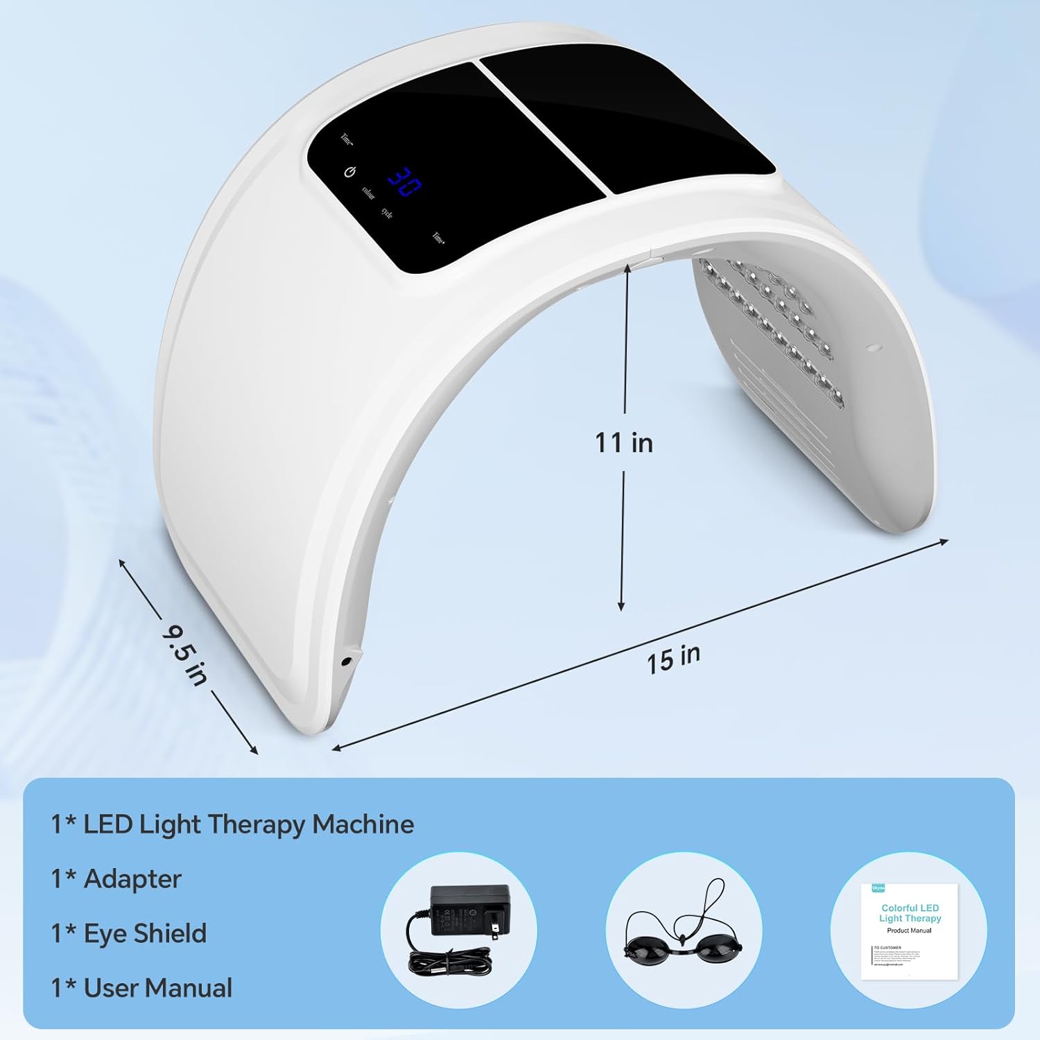 Red Light Therapy for Face Body - 7 Color Circulation Led Light Therapy for Face, Led Face Mask Light Therapy with Timer, Beauty Salon Home Spa Facial Skin Care Rejuvenation