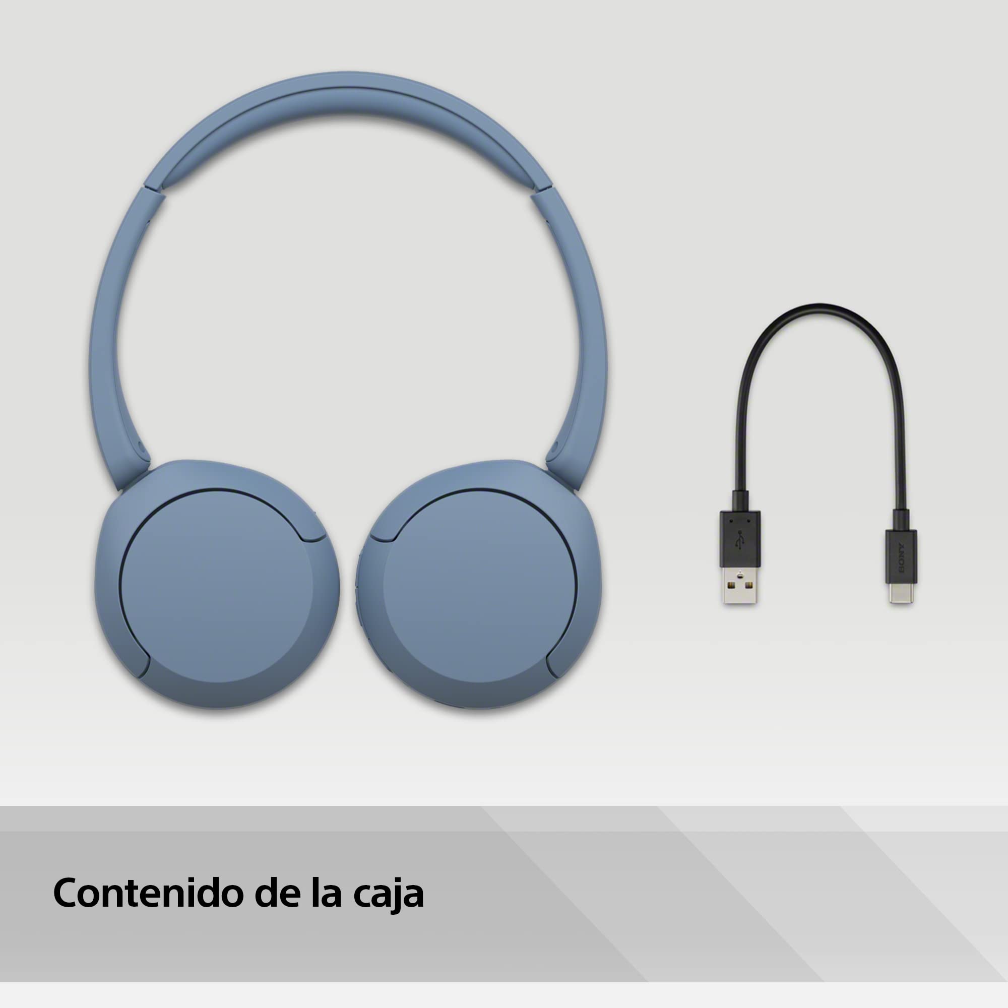 Sony WH-CH520 Auriculares de diadema inalámbricos Bluetooth, diseño ligero, 50 h de batería, carga rápida, ecualizador, llamadas nítidas, iOS y Android - Azul — view 12