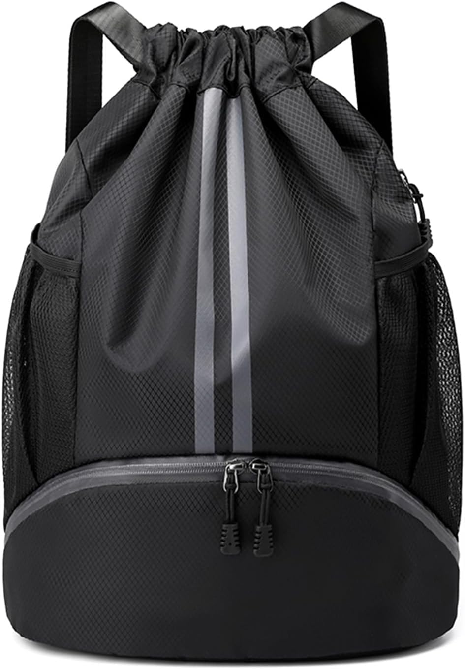 Small Drawstring Backpack | Sports Gym Bag With Shoes Compartment & Side Wet Proof Pocket | Water-Resistant | Suitable For Men & Women | Multicolor | Pack Of 1-image-35