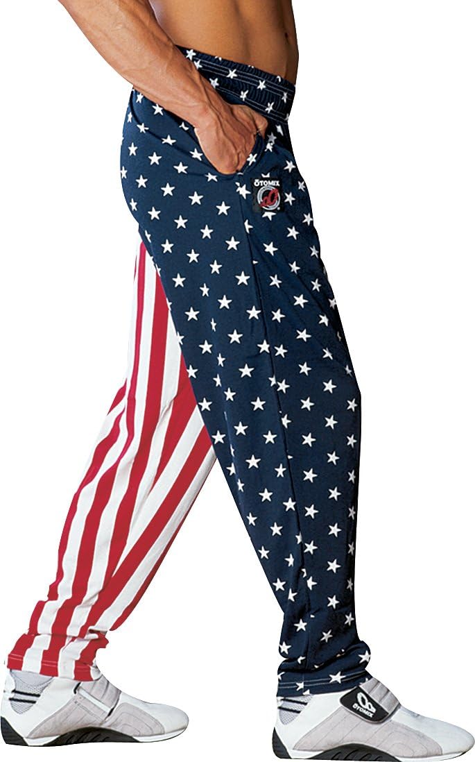 Men's American Flag USA Baggy Muscle Workout Pants