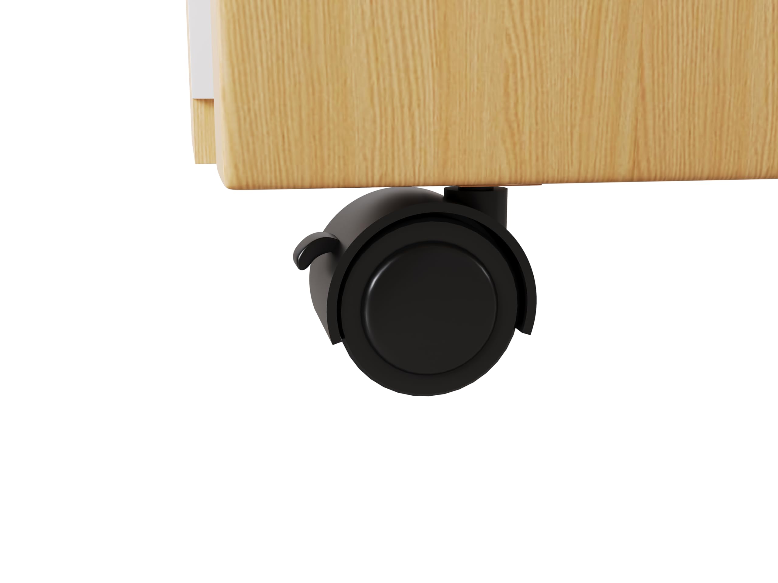 Scrivania con ruote bloccabili, design multifunzionale, 4 cm di spessore, piano girevole bloccabile, scrivania pieghevole, scrivania angolare, credenza (legno + bianco)