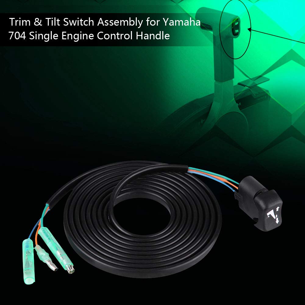 for Yamaha 704 Tilt Trim Switch Trim & Tilt Switch Assembly for Yamaha 704 Single Engine Control Handle 704-82563-41-00 Trim and Tilt Switch Remote Control Trim Switch