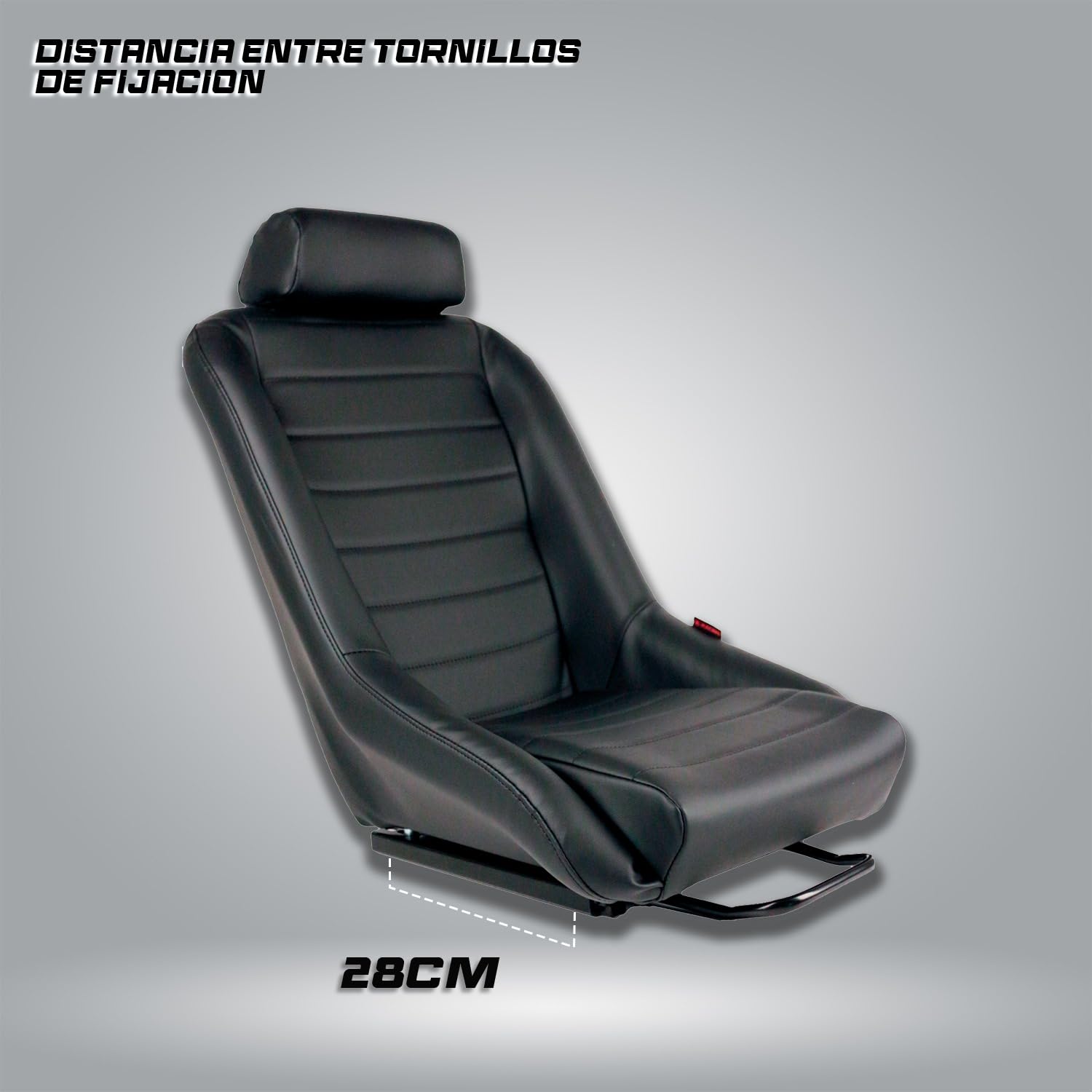 M MODAUTO Asiento Deportivo para Coches,Baquet Deportivo de Cuero,Adaptable para Coches,Modelo
