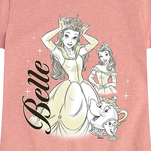 Disney - Princess - Belle Collage - Toddler & Youth Girls Short Sleeve Graphic T-Shirt3