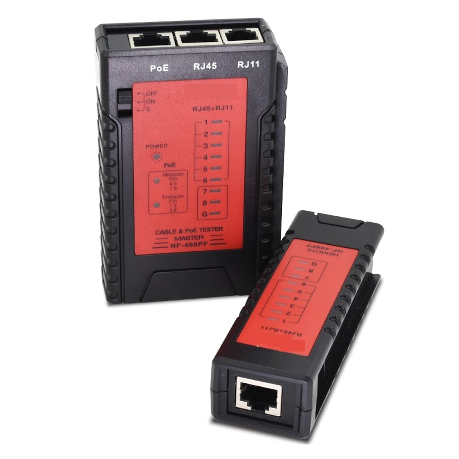 NF-468PF Wykrywacz Kabli Tester Sieciowych Wyszukiwarka Okablowania Poe Sieci LAN Profesjonalny Przewodów Narzędzia Sieciowe Dokładna Szybka Diagnostyka