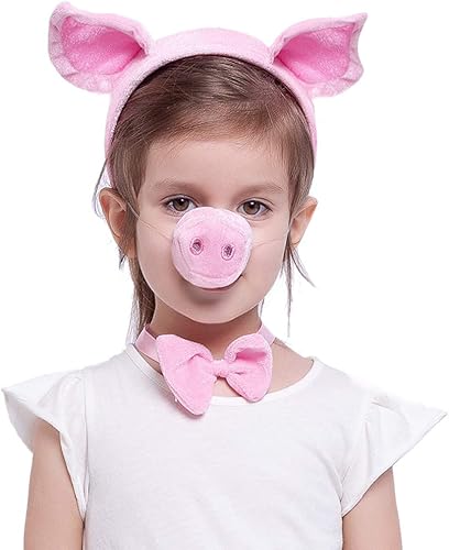 Miniatura 9 de Spooktacular Creations Juego de accesorios de disfraz de cerdo rosa, accesorios de disfraz de dálmata, conjunto de accesorios de disfraz de animal