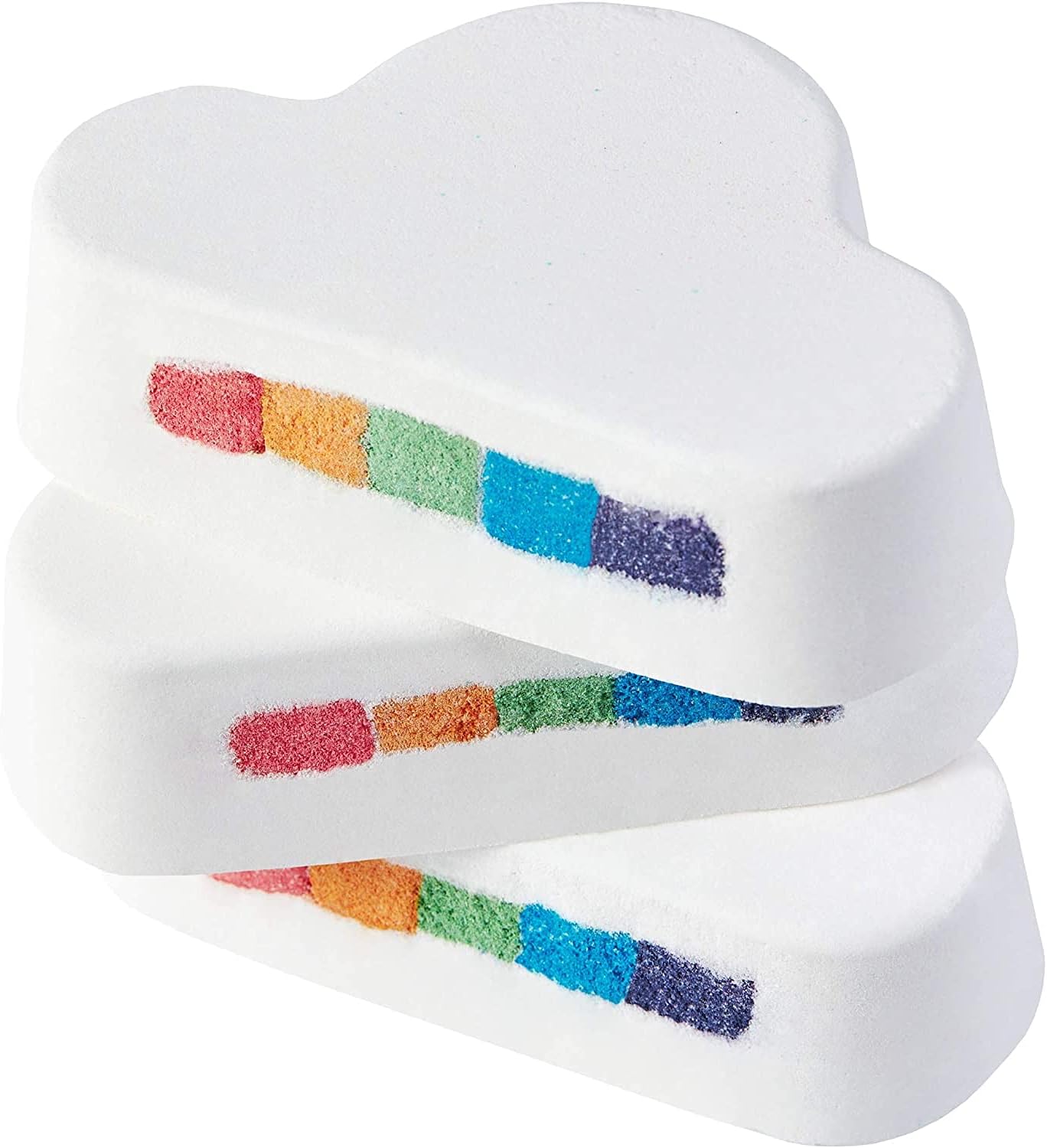 TranquilBeauty Magical Rainbow Bath Bombs For Girls and Boys Set of 3 Colourful Bath Fizzies