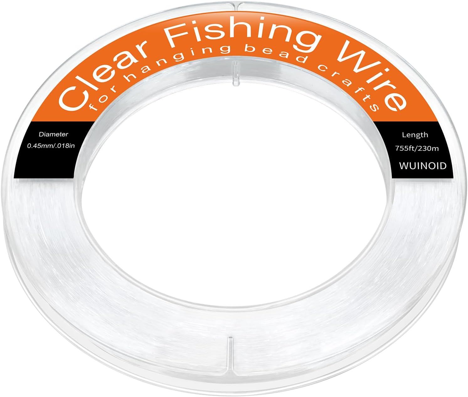 Clear Fishing Line Wire 755 ft, Invisible Monofilament Fishing Line Wire, Nylon String for Hanging Balloons Garland Crafts Picture Decorations, Clear String Threads Cords WUINOID