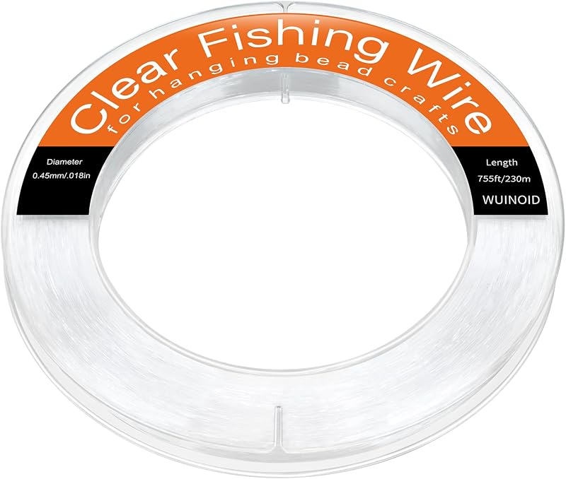 Fishing Line Wire Monofilament Clear Nylon String for Fishing Hanging Craft | WUINOID Fishing Line, Clear Nylon Invisible String for Hanging Balloons Garland Crafts Picture Decorations Threads Cords