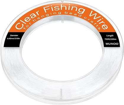 Fishing Line Wire Monofilament Clear Nylon String for Fishing Hanging Craft | WUINOID Fishing Line, Clear Nylon Invisible String for Hanging Balloons Garland Crafts Picture Decorations Threads Cords