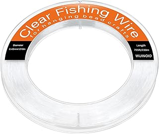 Clear Fishing Line Wire 755 ft, Invisible Monofilament Fishing Line Wire, Nylon String for Hanging Balloons Garland Crafts...