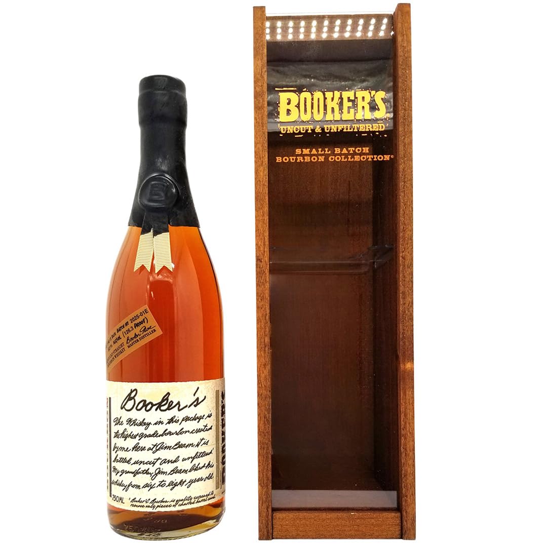 Amazon.co.jp: ブッカーズ 2025 木箱付 63度 750ml ベーカーズ 正規品 Amazon.co.jp: ブッカーズ 2025 木箱付 63度 750ml ベーカーズ 正規品