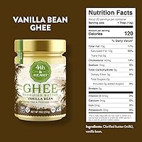 Vista 2 de Mantequilla Ghee de Vanilla Manteca de Ghee por 4th & Heart, Cultivada con Pasto, No OGM, Libre de Lactosa, Certificada Paleo, Keto-amigable