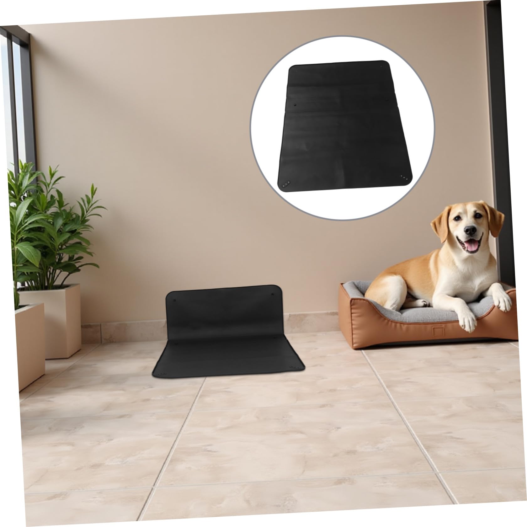 HEALLILY Porta Traversine per Cani in Silicone Nero con Installazione Robusta e Trasporto Facile, Tappetino Igienico Assorbente per Addestramento e Viaggi
