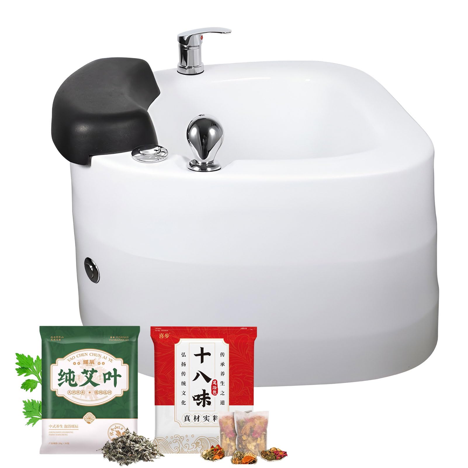 SPA de pies para pedicura, baño de pies acrílico con Masaje, Cuenco de pedicura con bañera portátil, SPA de pies con Calor y Masaje, Bomba Drenaje automático, inmersión Gran tamaño A