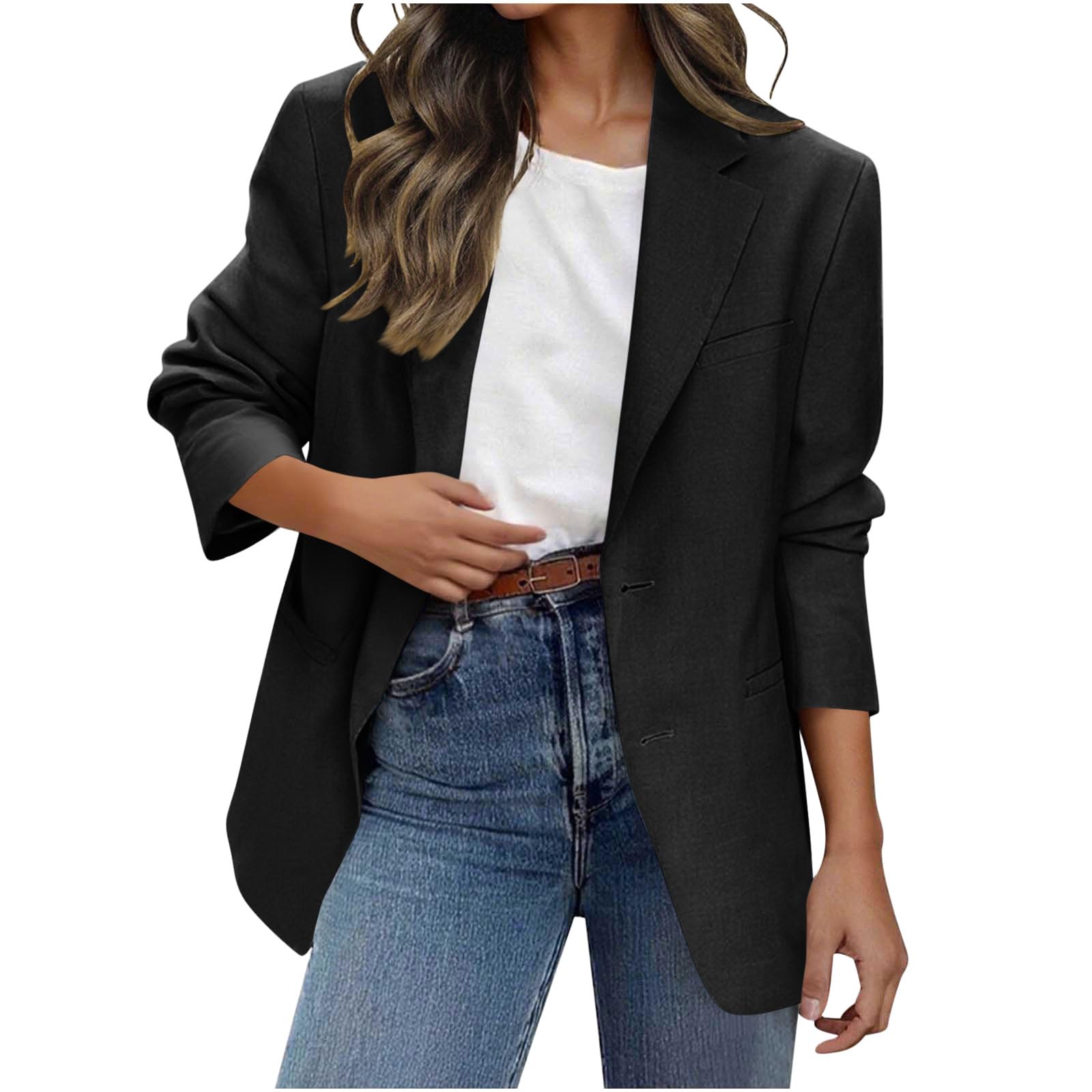 Womens Blazers for Work Casual Button Up Oversized Open Front Cardigan Business Professional Women Outfits