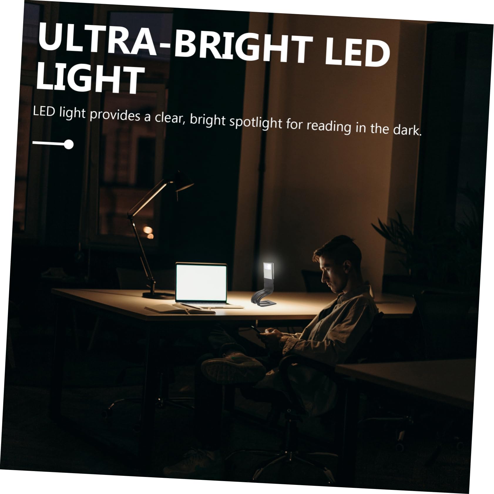 SEWACC 1pc Foldable Portable Led Bookmarks Light Creative Multifunctional Reading Lamp for Students Compact -Caring Illumination for Home Use Power