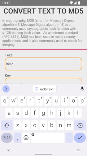 Text to MD5
