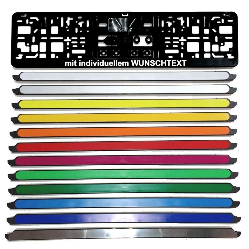 Kennzeichenhalter - freie Farbwahl - optional mit INDIVIDUELLEM WUNSCHTEXT - PREMIUMQUALITÄT - personalisiert
