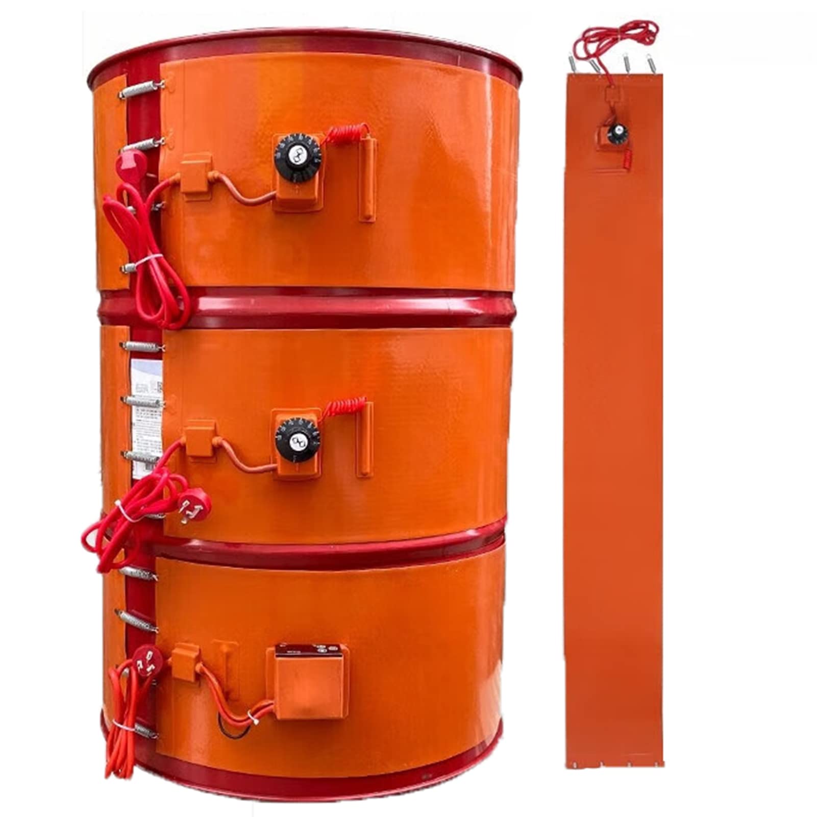 AYUWQZX silicone drum heater with adjustable thermostat, Silicone Drum Heater Band Adjustable Thermostat 30-130°C Multiple Sizes(Knob,20L 860x200 800W)
