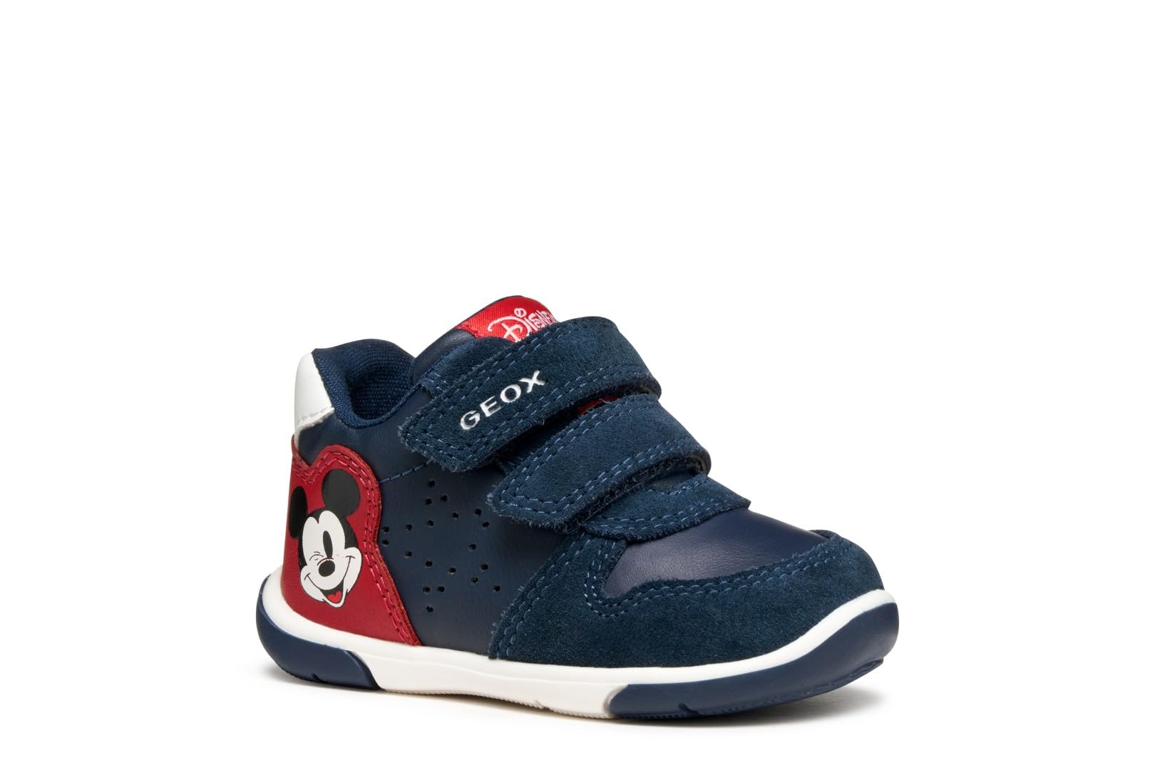 Geox Baby Boys B Zapito Boy First Walker Shoe, Navy Red, 2.5 UK Child
