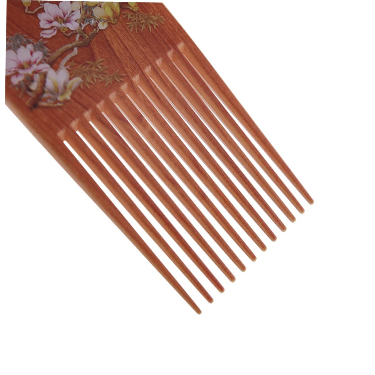 Peine de madera para peinar el cabello, 3 piezas, estilo chinoiserie con púas, rizado, para el hogar, estilo ancho, para mujeres, con pinzas en L, antiestático, delicado, para masajear el cabello