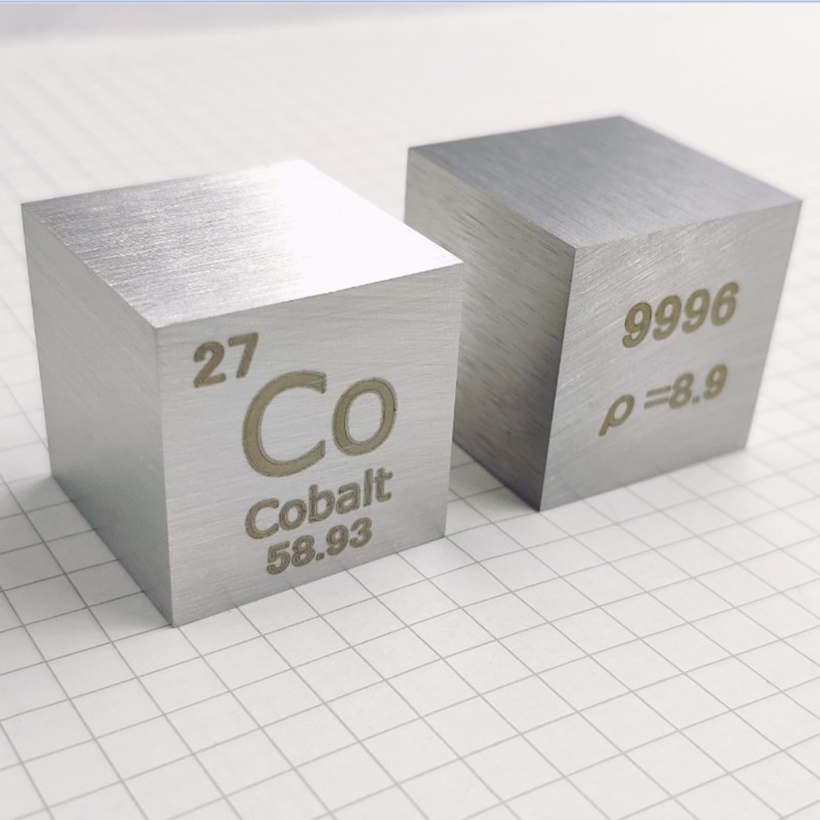 Metal Cube Pure Cobalt Metal Density Cube - 1 Inch (25.4mm) 99.95% Pure ...