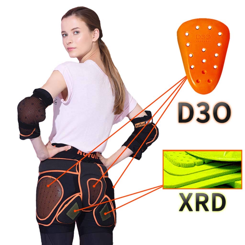 Protecteur de Hanche de Ski Professionnel, Coussin de Cul, Tissu Respirant Anti-humidité, Pantalon de Hockey, Planche à roulettes et équipement de Patinage à roulettes