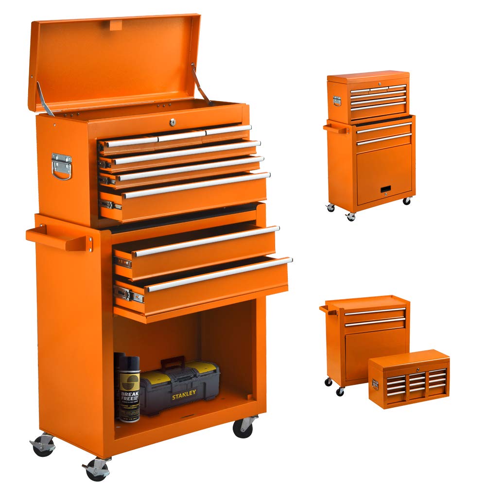 Buy Go Big High Capacity Tool Chest Tool Box, Rolling Tool Chest with 8