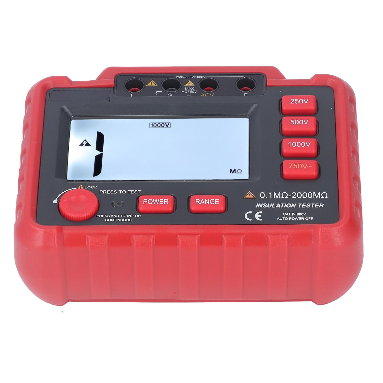 Tester di resistenza di terra di isolamento Megaohmmetro digitale Display retroilluminato Basso consumo Ampio intervallo di misurazione per cavi motore Apparecchiature