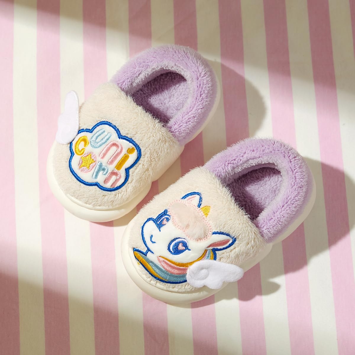 Zapatillas de Estar por Casa para Niñas Niños Dibujos Animados Zapatillas de Interior Suave Cómodo Zapatos Antideslizantes Cálido